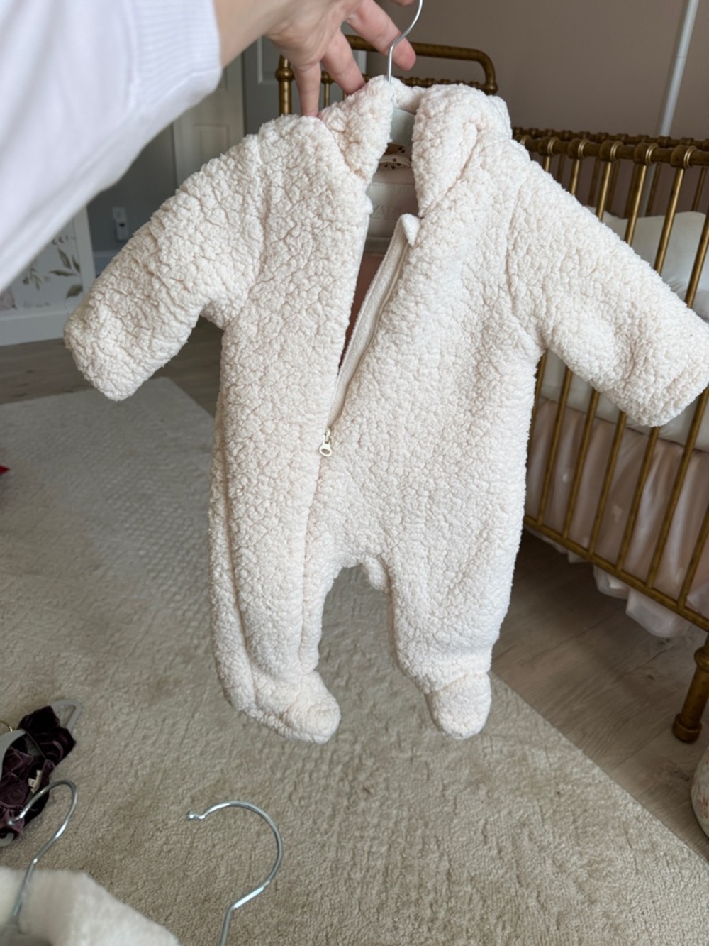 Zara Cream Sherpa One-Piece Bodysuit